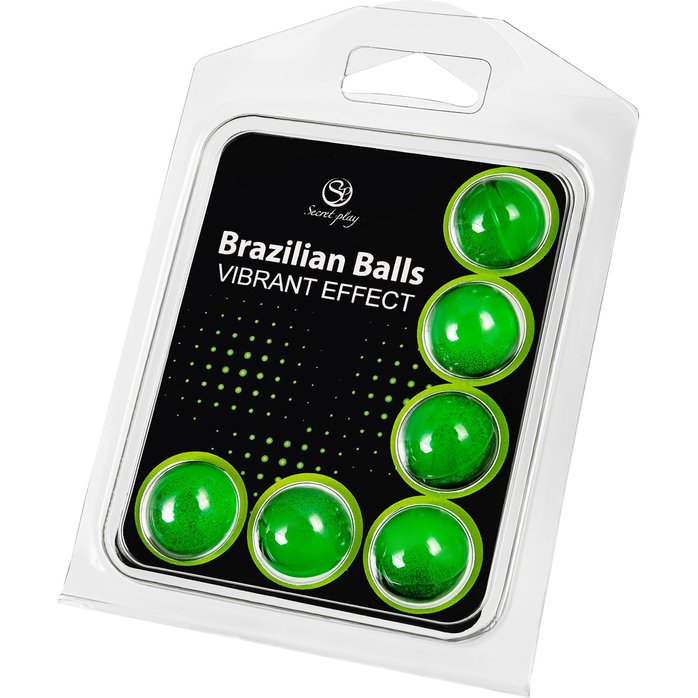 Набор из 6 шариков с массажным маслом Brazilian Balls с эффектом вибрации. Фотография 2.