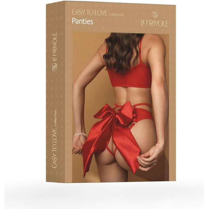 Красные трусики с большим атласным бантом сзади - Easy to love. Фотография 6.