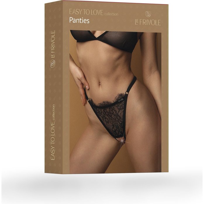Соблазнительные кружевные трусики-стринги с доступом - Easy to love. Фотография 5.