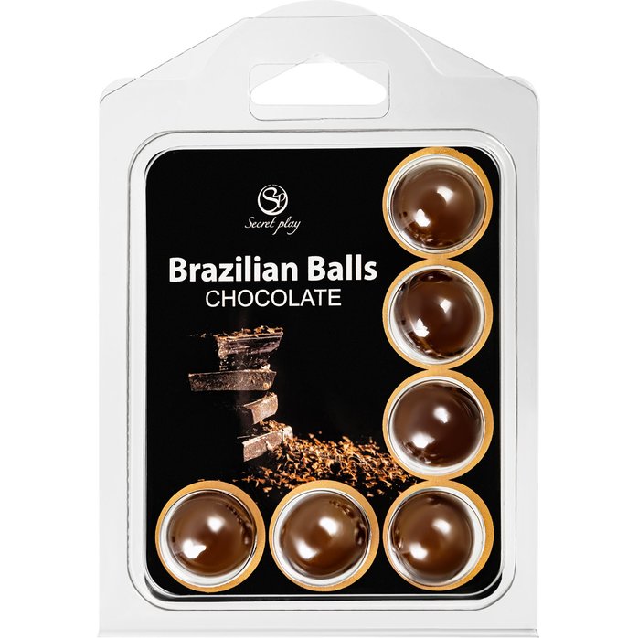 Набор из 6 шариков с массажным маслом Brazilian Balls с ароматом шоколада