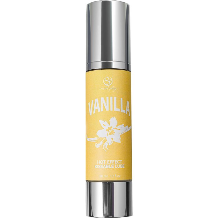 Массажное масло 2-в-1 Vanilla Hot Effect с разогревающим эффектом и вкусом ванили - 50 мл