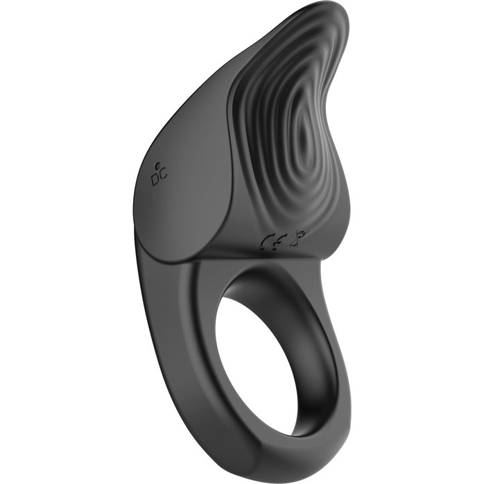 Черное эрекционное виброкольцо Vibro Lust Ring. Фотография 2.