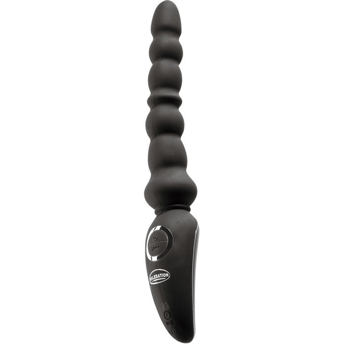 Черный анальный вибростимулятор Vibro Anal Stick - 23,5 см