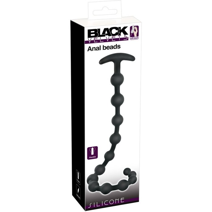 Черные анальные бусы Anal beads - 50 см - You2Toys. Фотография 2.