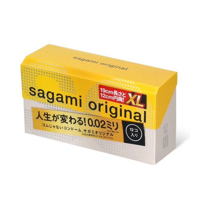 Презервативы увеличенного размера Sagami Original 0.02 XL-size - 12 шт