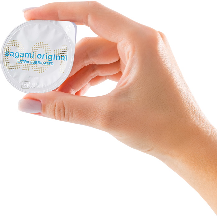 Увлажнённые презервативы Sagami Original 0.01 Extra Lub - 12 шт. Фотография 3.