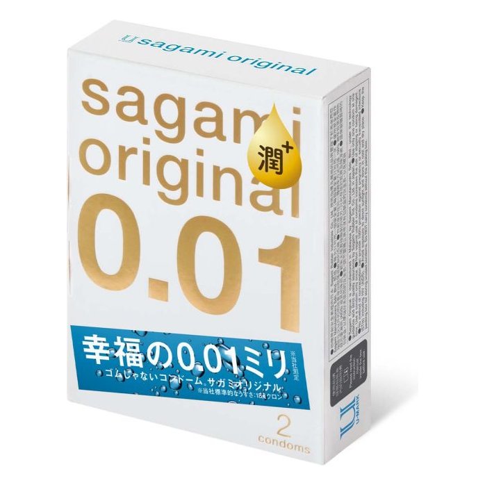 Увлажнённые презервативы Sagami Original 0.01 Extra Lub - 2 шт