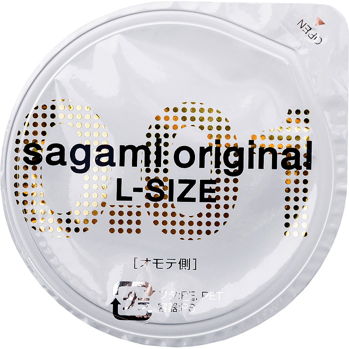 Презервативы Sagami Original 0.01 L-size увеличенного размера - 2 шт. Фотография 7.