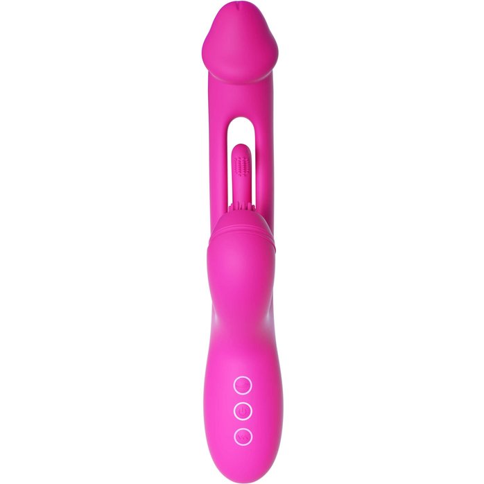 Розовый вибратор-кролик G Spot Ultra - 26,5 см. Фотография 5.