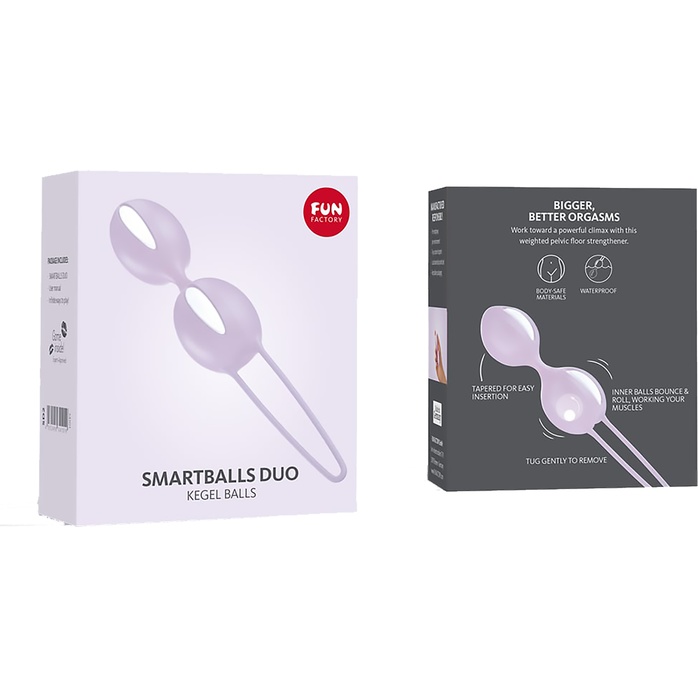Сиреневые вагинальные шарики Smartballs Duo. Фотография 6.