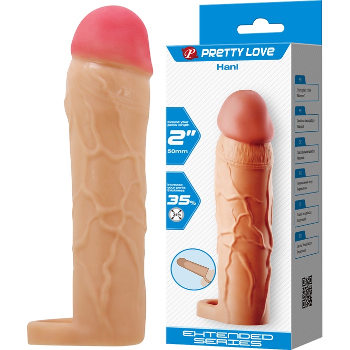 Телесная насадка на пенис Hani - 18 см - Pretty Love. Фотография 2.