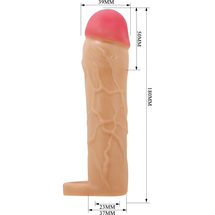 Телесная насадка на пенис Hani - 18 см - Pretty Love. Фотография 3.