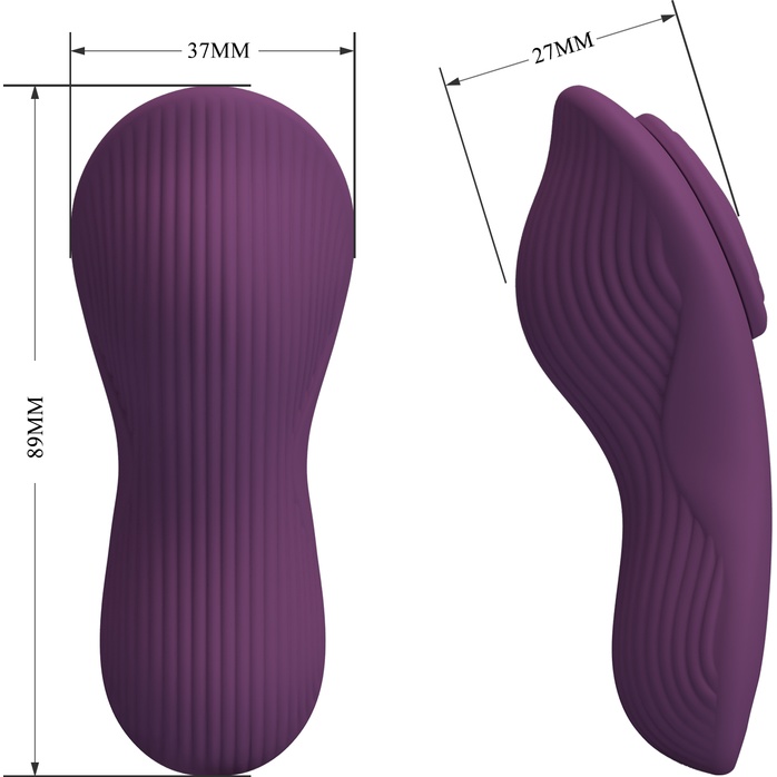 Фиолетовый вибратор в трусики Mane с управлением через приложение - Pretty Love. Фотография 3.