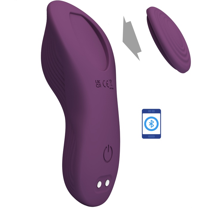 Фиолетовый вибратор в трусики Mane с управлением через приложение - Pretty Love