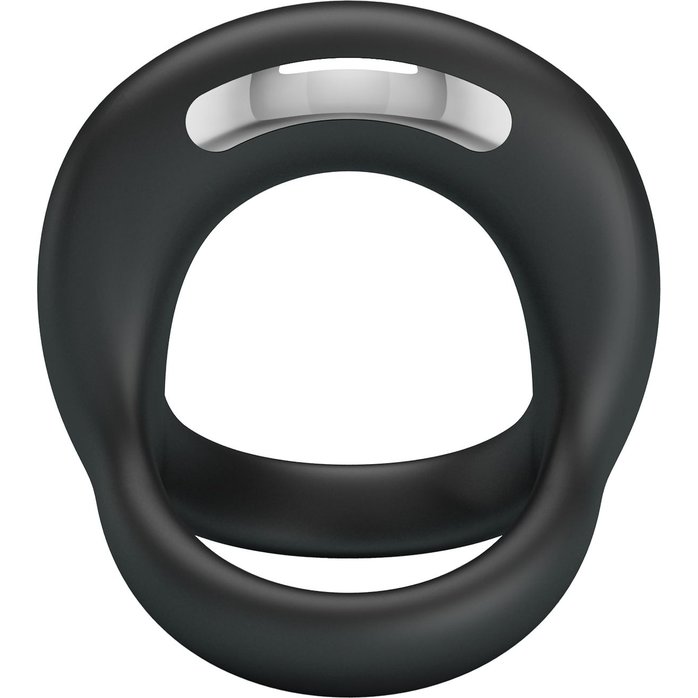 Черное виброкольцо на пенис и мошонку Elliott - Pretty Love. Фотография 4.