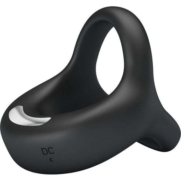 Черное виброкольцо на пенис и мошонку Elliott - Pretty Love. Фотография 6.