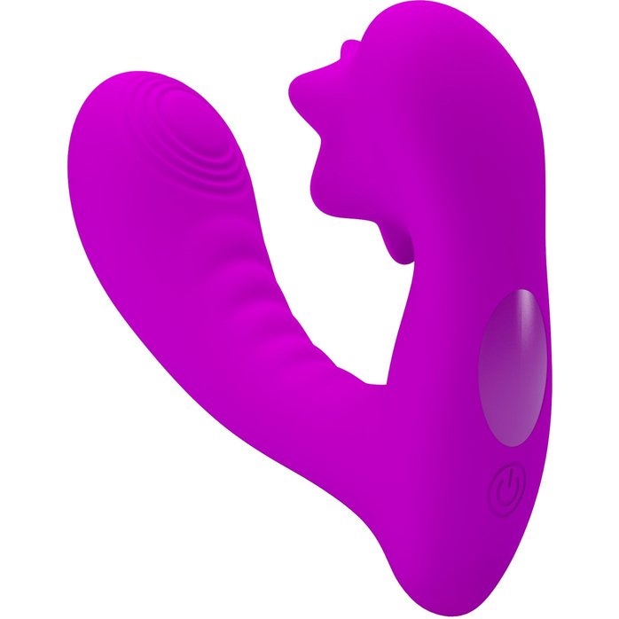 Лиловый вибратор Nadal для двойной стимуляции - Pretty Love. Фотография 4.