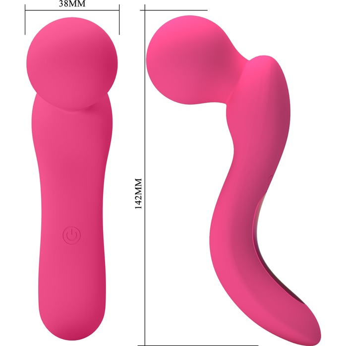 Розовый вибратор с изогнутой головкой Lois - Pretty Love. Фотография 3.