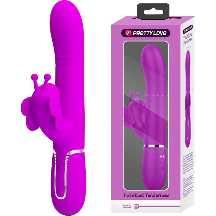 Лиловый вибратор-кролик Ridgely - 22,6 см - Pretty Love. Фотография 11.