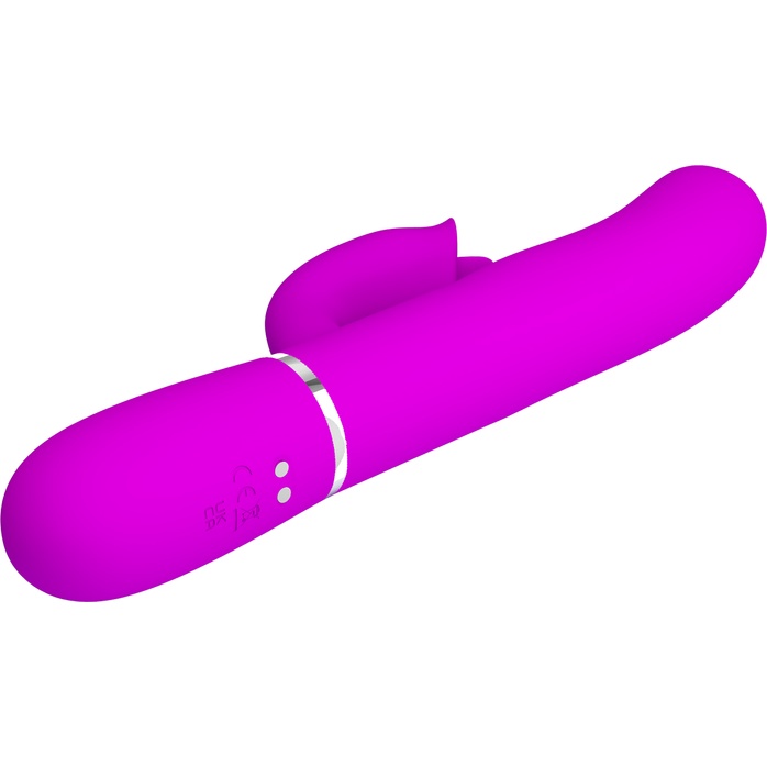 Лиловый вибратор-кролик с пульсацией Gigi - 22,8 см - Pretty Love. Фотография 8.
