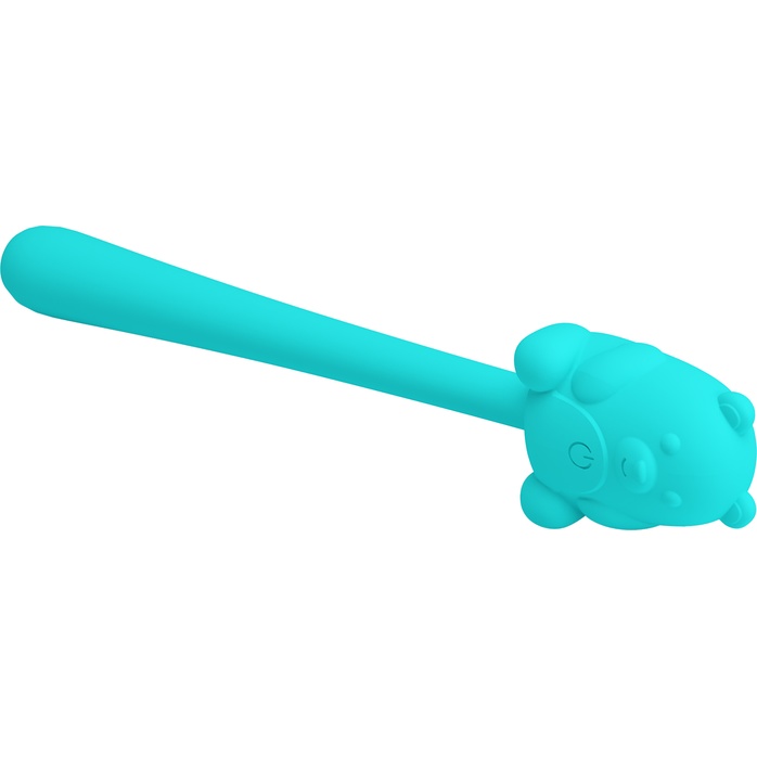 Аквамариновый универсальный гибкий вибратор - 13,3 см - Pretty Love. Фотография 6.