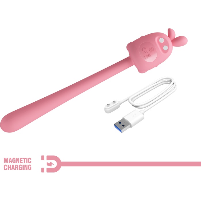 Розовый гибкий вибратор - 14,2 см - Pretty Love. Фотография 9.