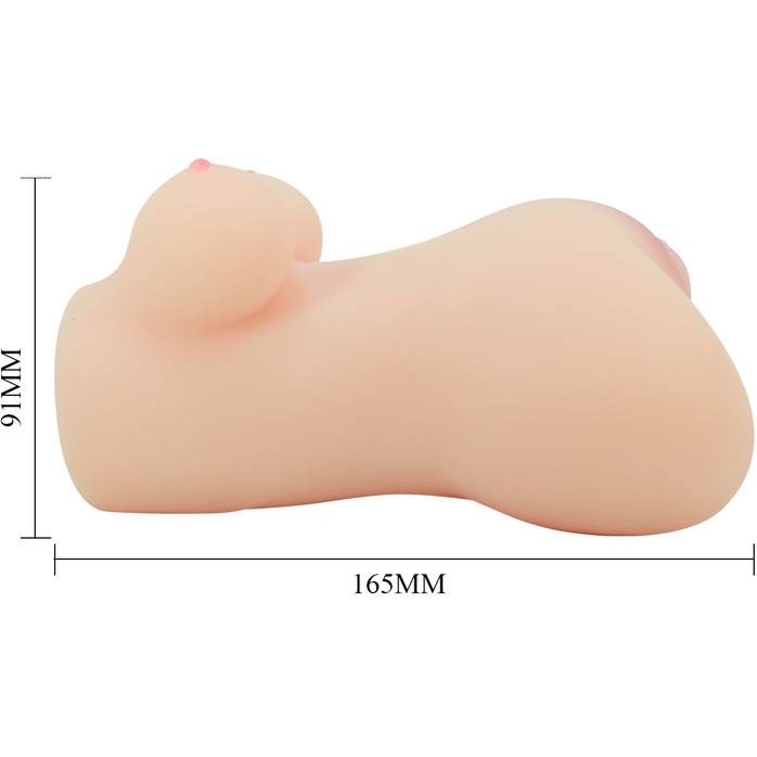 Телесный мастурбатор мини-торс Hannah - Crazy Bull. Фотография 3.