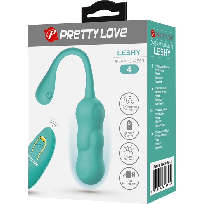 Зеленое виброяйцо Leshy с пультом ДУ - Pretty Love. Фотография 9.