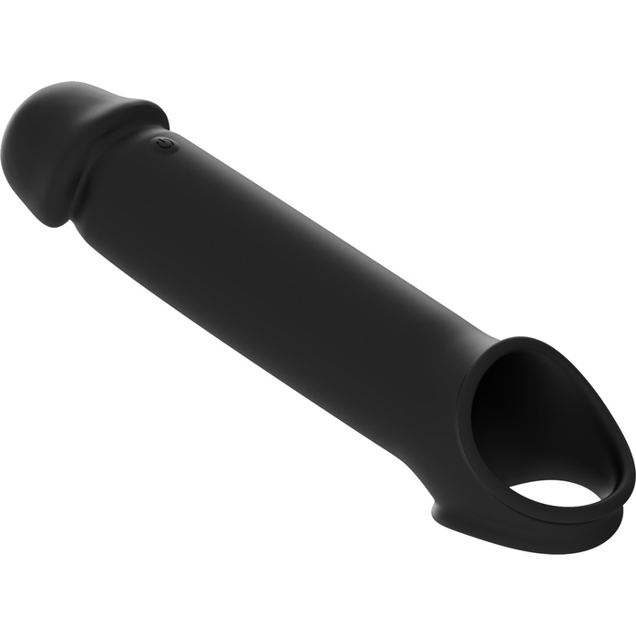 Черная насадка-удлинитель с вибрацией Vibrating Extender With Remote - Ramrod. Фотография 8.