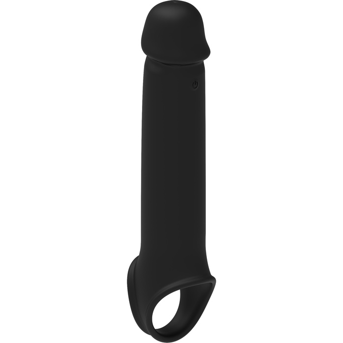 Черная насадка-удлинитель с вибрацией Vibrating Extender With Remote - Ramrod. Фотография 9.