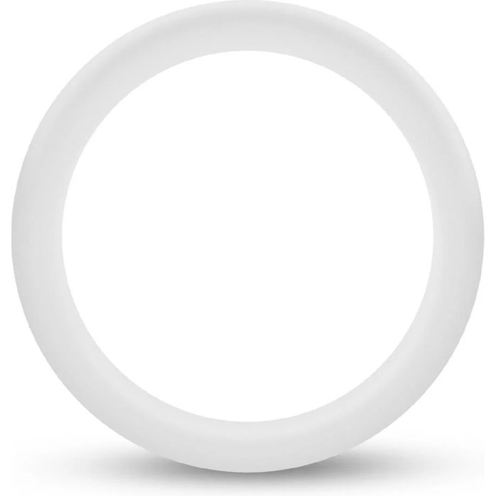 Белое люминесцентное эрекционное кольцо Silicone Glo Cock Ring - Performance. Фотография 2.