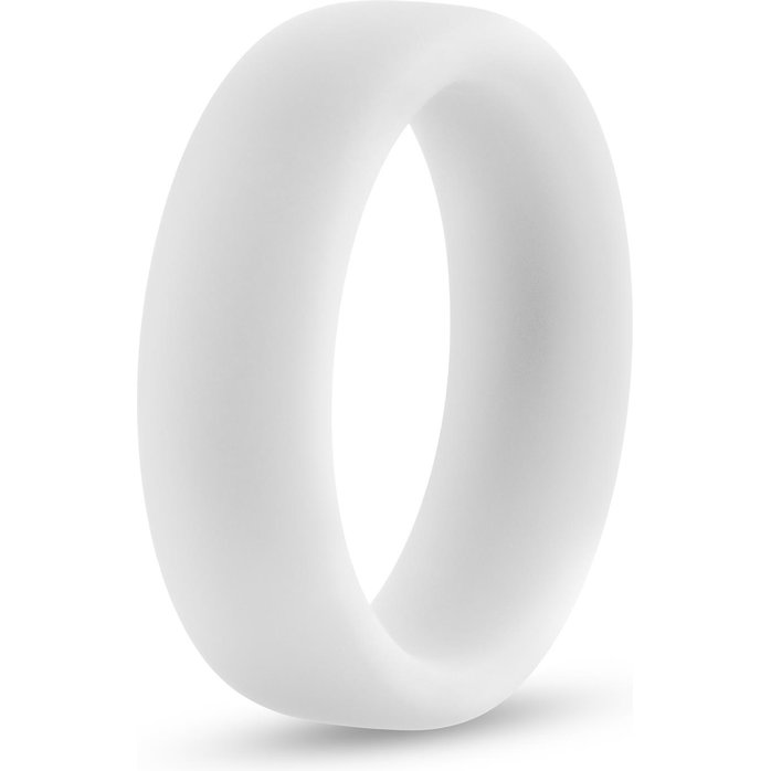 Белое люминесцентное эрекционное кольцо Silicone Glo Cock Ring - Performance
