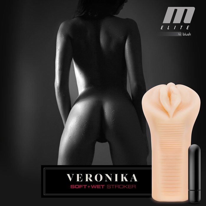 Мастурбатор-вагина Soft Wet Veronika Realistic Beige Masturbator - M for Men. Фотография 4.