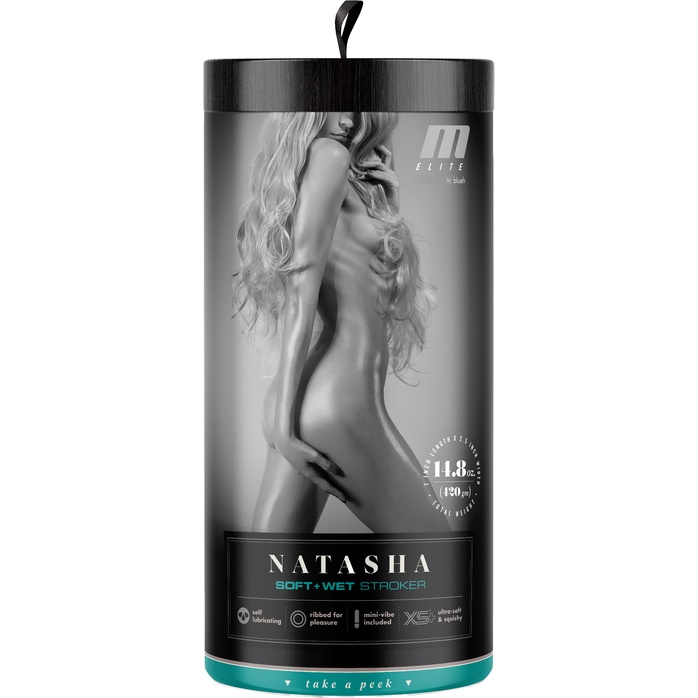 Мастурбатор-вагина с вибрацией Soft Wet Natasha Realistic Beige Masturbator - M for Men. Фотография 2.