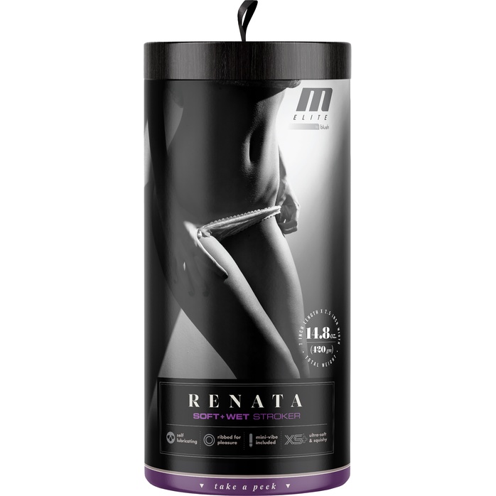 Мастурбатор-вагина с вибрацией Soft Wet Renata Realistic Tan Masturbator - M for Men. Фотография 2.
