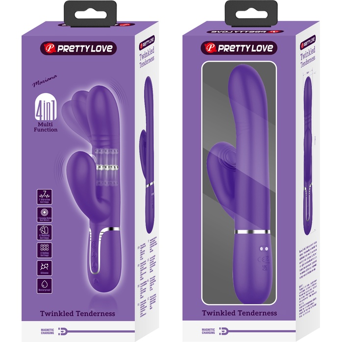 Фиолетовый вибратор-кролик Mariana - 22,6 см - Pretty Love. Фотография 12.