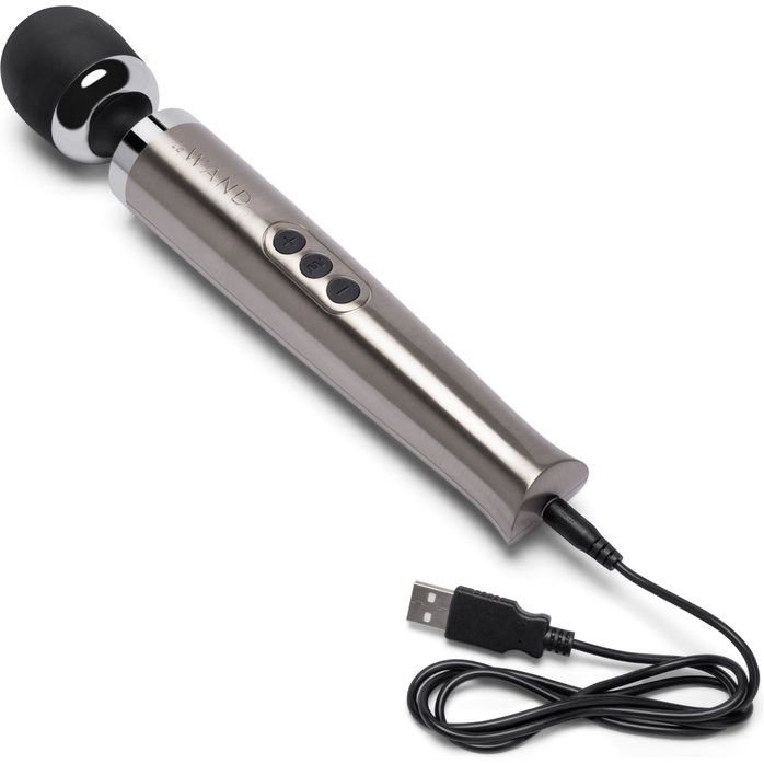 Серебристый вибромассажер Die Cast. Фотография 4.