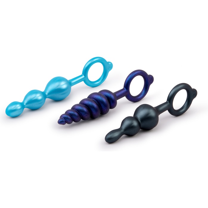 Набор из 3 силиконовых анальных стимуляторов Beaded Butties Bundle. Фотография 6.
