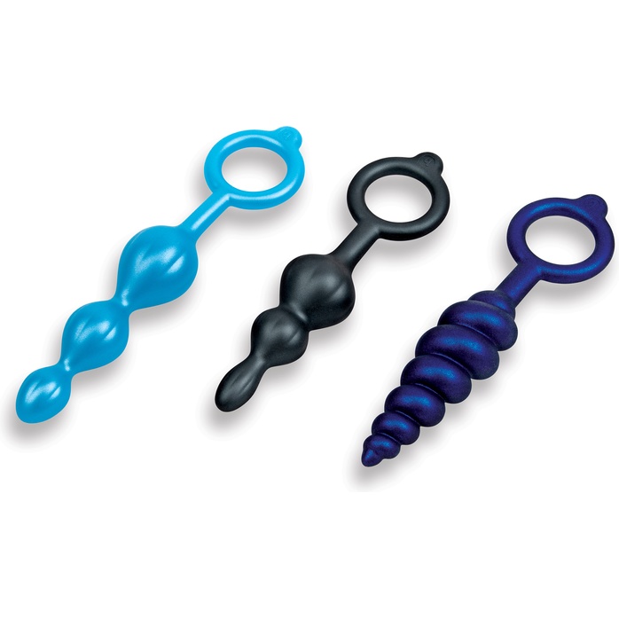 Набор из 3 силиконовых анальных стимуляторов Beaded Butties Bundle. Фотография 10.
