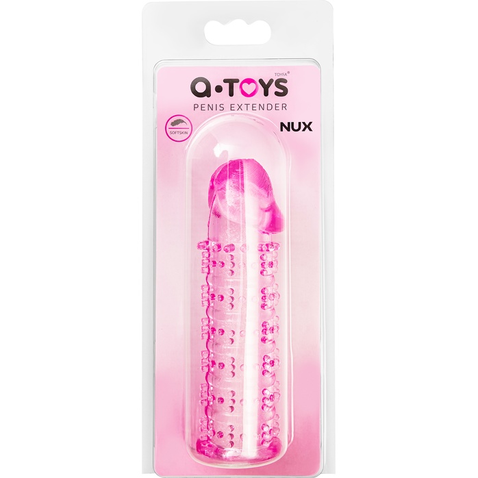 Розовая насадка на пенис с шипами - 12,5 см. Фотография 3.