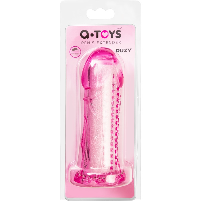 Розовая насадка на пенис с шипиками и коготком - 13,5 см. Фотография 2.