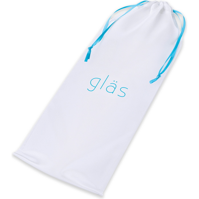 Синий двусторонний стеклянный стимулятор 11’’ Double-sided Glass Dildo For G-Spot P-Spot Stimulation - 28 см. Фотография 6.