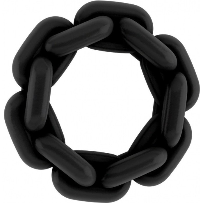 Чёрное эрекционное кольцо SONO №4 - Sono