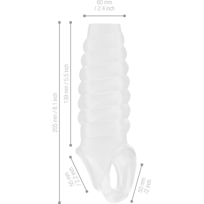 Прозрачная насадка на пенис SONO №21 с открытой головкой - Sono. Фотография 2.