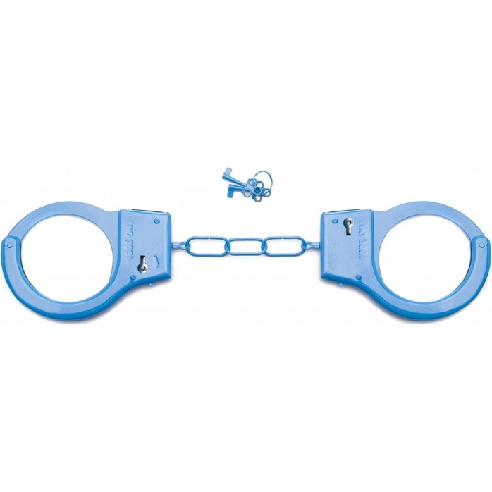 Голубые металлические наручники SHOTS TOYS Blue - Shots Toys