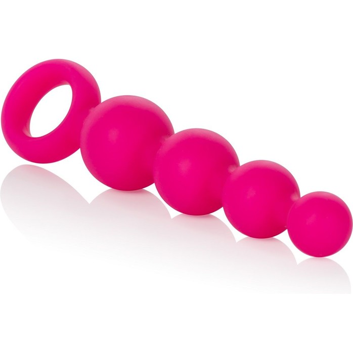 Розовая анальная цепочка Booty Beads - 15,3 см - Coco Licious. Фотография 3.