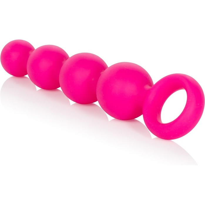 Розовая анальная цепочка Booty Beads - 15,3 см - Coco Licious. Фотография 4.