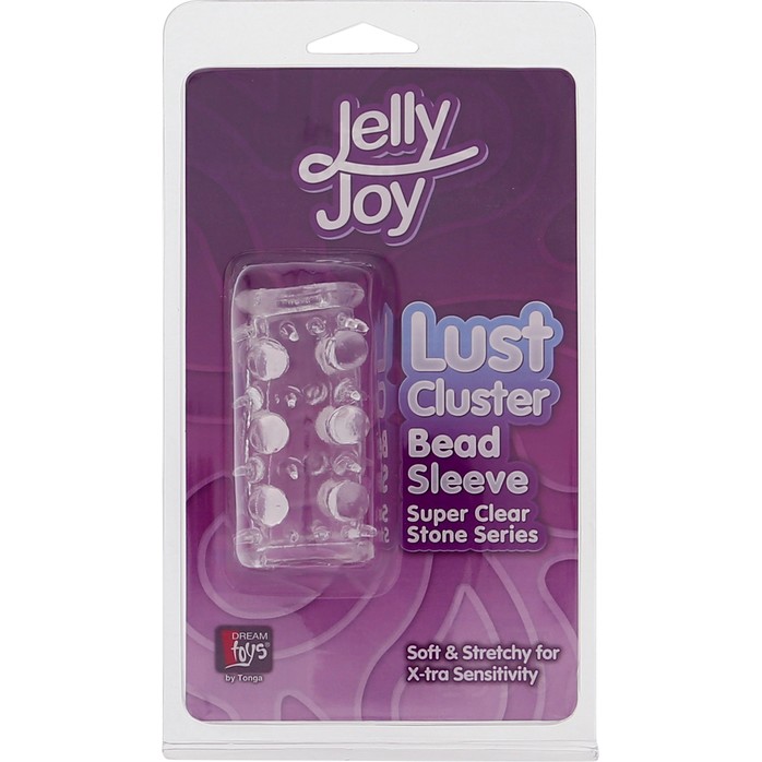 Прозрачная насадка на пенис с шипами и бугорками JELLY JOY LUST CLUSTER CLEAR - Jelly Joy. Фотография 2.