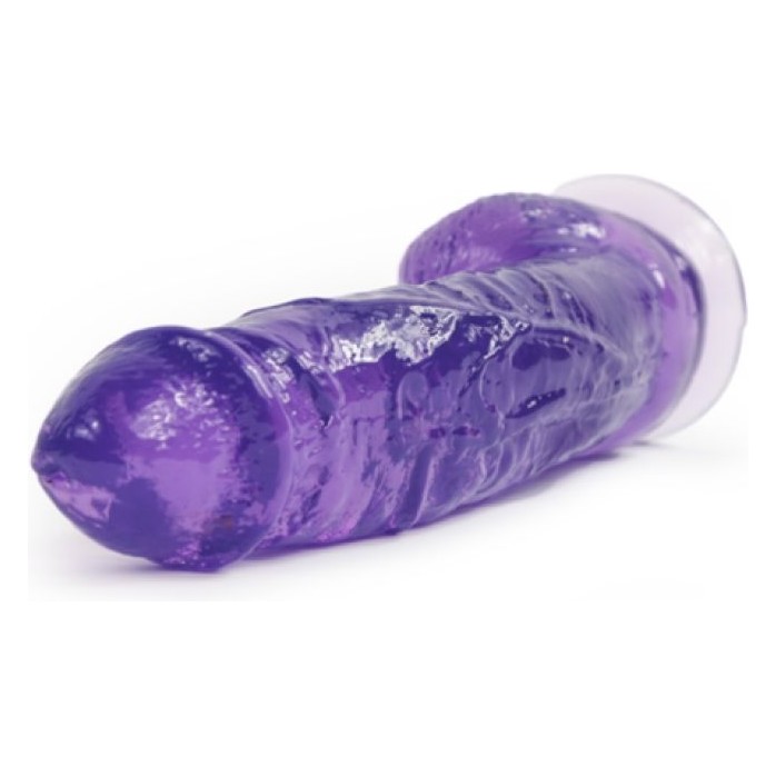 Фиолетовый фаллоимитатор на присоске из гелевого материала - 22,8 см - Climax. Фотография 2.