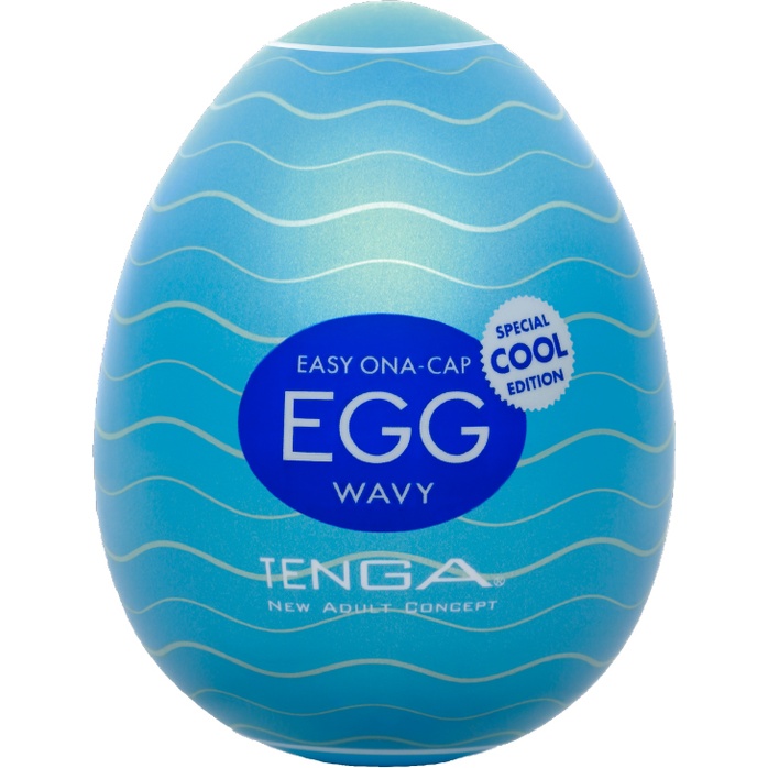 Мастурбатор-яйцо с охлаждающей смазкой EGG Wavy Cool - EGG Series